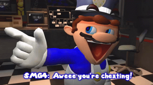 Smg4 Aweee Youre Cheating GIF - Smg4 Aweee Youre Cheating Cheat GIFs