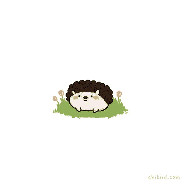 a cartoon of a hedgehog with flowers and the words " i really hope you find people who truly care about you "