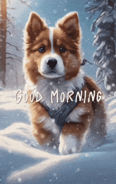 Good Morning Images New 2023 Cute Dog GIF - Good Morning Images New 2023 Cute Dog Winter GIFs