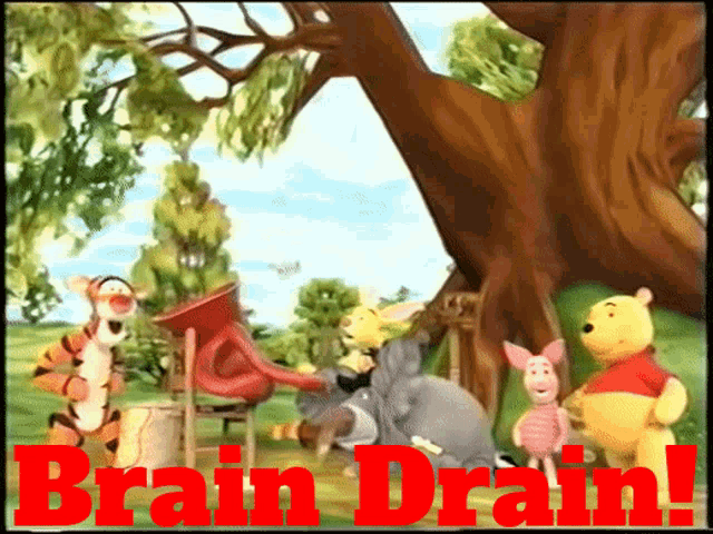 The Book Of Pooh Tigger GIF - The Book Of Pooh Tigger Brain Drain GIFs