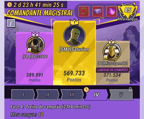 a screenshot of a game that says " comandante magistral " on the top