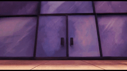 a purple wall with a purple door and a purple floor .