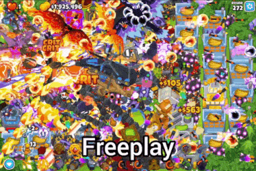 a screenshot of a video game with the words freeplay on the bottom