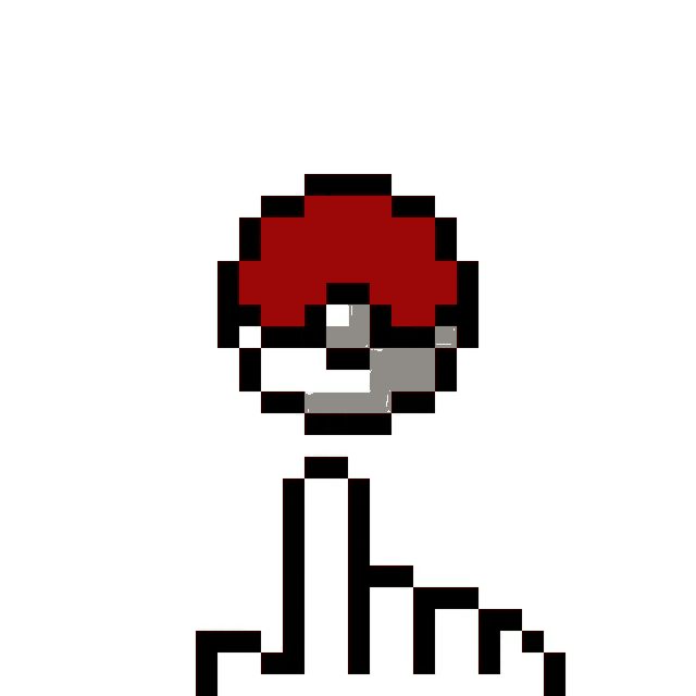 a pixel art of a charmander with a red tail
