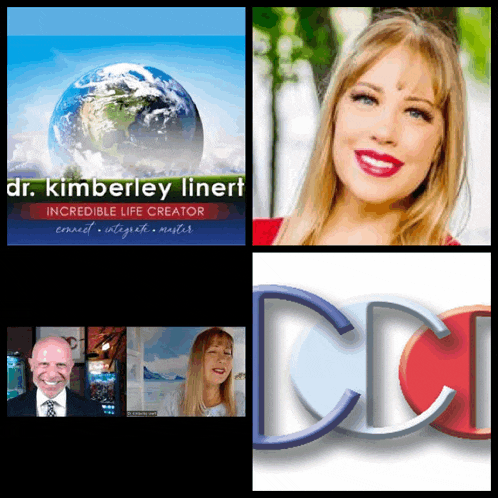 a picture of a woman with the words dr. kimberley linert incredible life creator on it