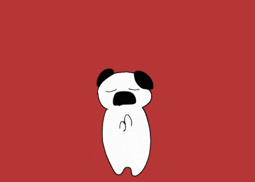 a drawing of a red background with a white outline