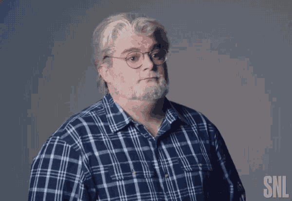 a man with glasses and a beard is wearing a plaid shirt and a wig .
