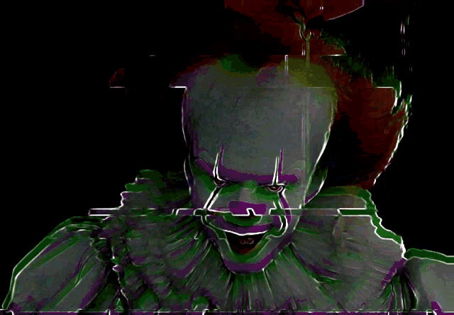 Killer Clown Scary GIF - Killer Clown Scary Glitch GIFs