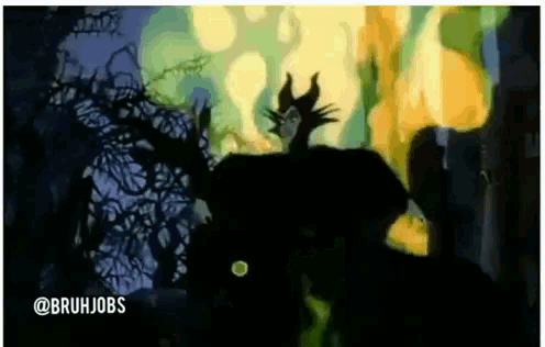 a picture of maleficent from sleeping beauty with the hashtag bruhjobs