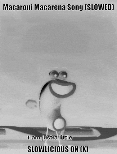 a black and white photo of a macaroni macarena song