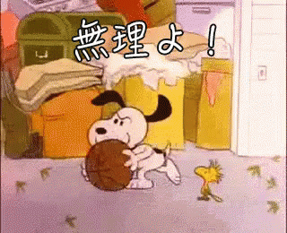 無理　むり　スヌーピー　すぬーぴー　ウッドストック GIF - Snoopy Rolls Ball Woodstock GIFs