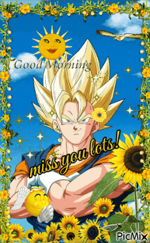 a picture of a cartoon character with the words good morning miss you lots on it