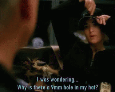 I Was Wondering... Why Is There A 9mm Hole In My Hat? - Ncis GIF - Wondering Hat 9mm GIFs