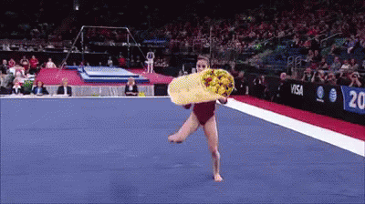 Toss GIF - Burrito Gymnast Olympics GIFs