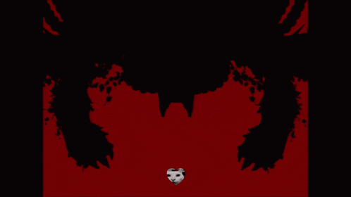 a black and white image of a monster with a cat on it