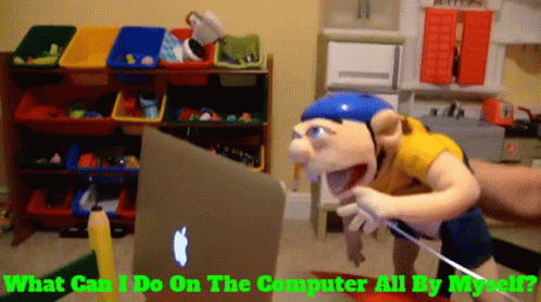 Sml Jeffy GIF - Sml Jeffy What Can I Do On The Computer All By Myself GIFs
