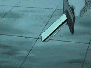 a green light is coming out of a hole in the ground