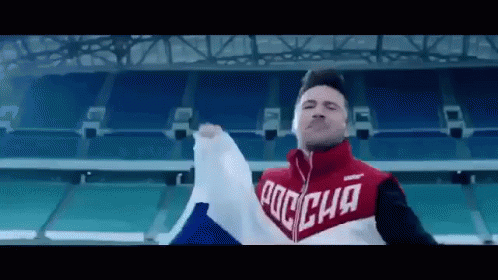 россия вперед давай флаг россии футбол лазарев GIF - Russia Russian Flag Sergey Lazarev GIFs