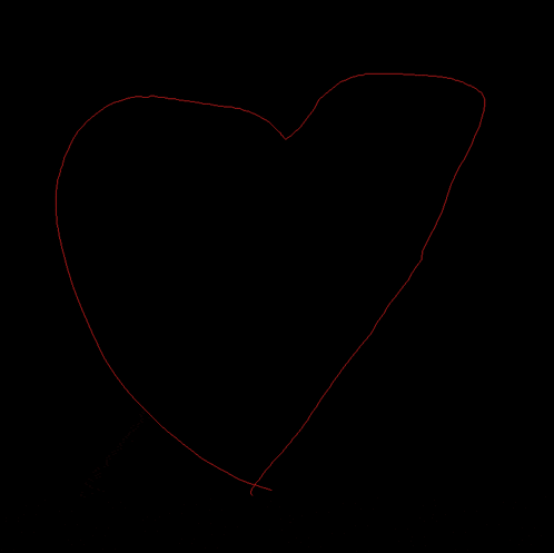 a drawing of a heart with a spider web on it