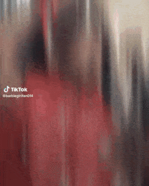 a blurry picture of two people standing next to each other on a tiktok video