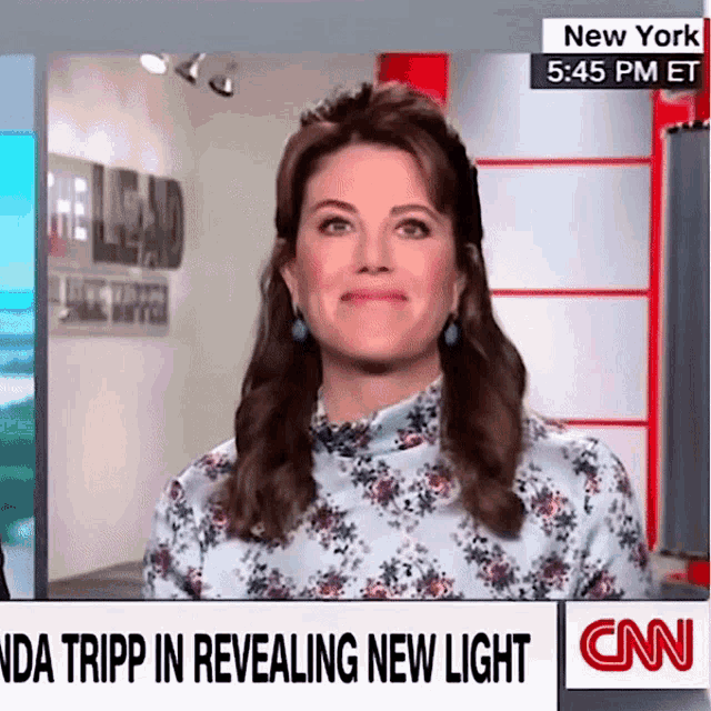 a woman is on cnn 's news channel talking about nda tripp