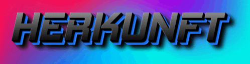 a colorful background with the word herkunft on it