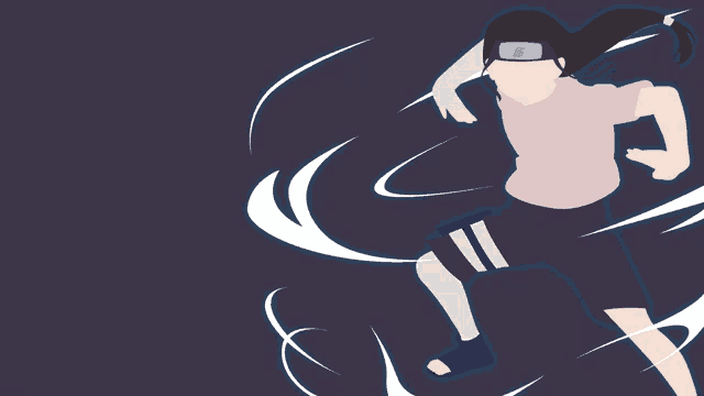 a cartoon drawing of a person running with a headband on