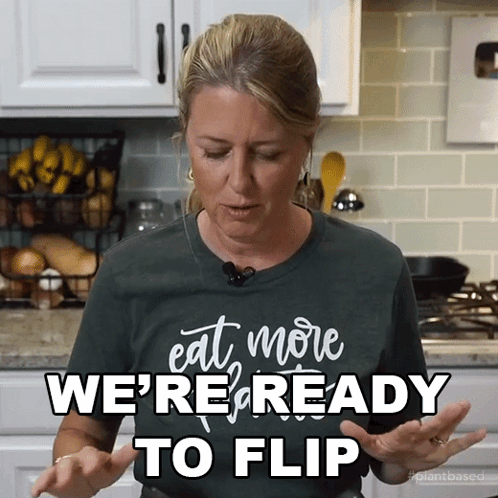We'Re Ready To Flip Jill Dalton GIF - We'Re Ready To Flip Jill Dalton The Whole Food Plant Based Cooking Show GIFs