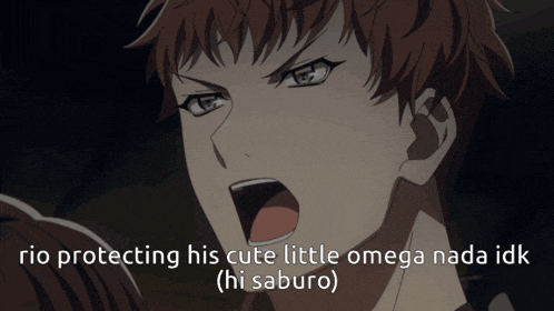 a picture of a boy with a caption that says " no protecting his cute little omega nada idk "