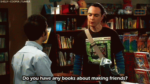 Do You Have Any Books About Making Friends? - Big Bang Theory GIF - Geek Nerd Bbt GIFs