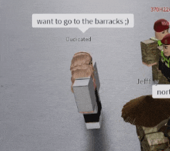 a screenshot of a video game that says want to go to the barracks on it