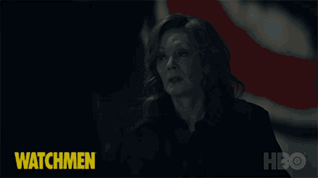 a woman says " oh jesus please don 't " in a watchmen ad