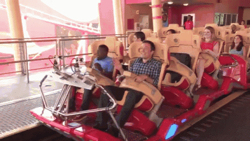 Jimmy Fallon And Kevin Hart Ride A Roller Coaster GIF - Jimmy Fallon Kevin GIFs