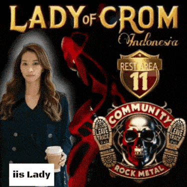 a lady of crom indonesia rest area 11 community rock metal poster