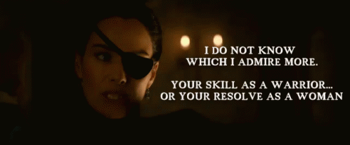 I Do Not Know Which I Admire Most GIF - Pride Prejudice And Zombies Skill As A Warrior Resolve As A Woman GIFs