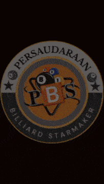 a logo for persaudaraan billiard starmarker is surrounded by fire
