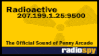 a yellow sign that says radioactive and the official sound of penny arcades