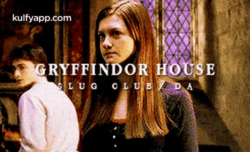 harry potter and ginny weasley are standing next to each other in the gryffindor house slug club