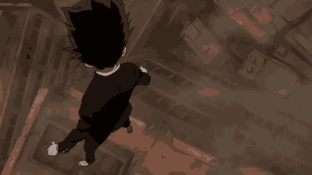 a red and black cartoon character is surrounded by a circle