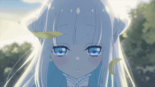 a little girl with white hair and blue eyes