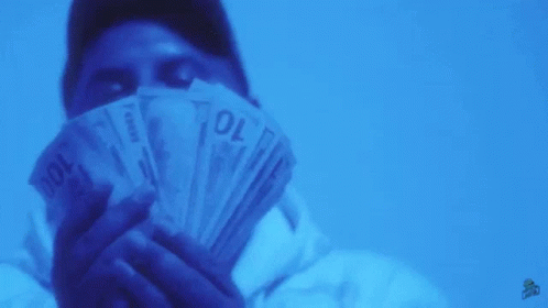 Blue Hundreds Getting Money GIF - Blue Hundreds Getting Money Gundam Santana GIFs