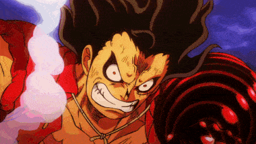 a close up of a cartoon character with smoke coming out of his mouth