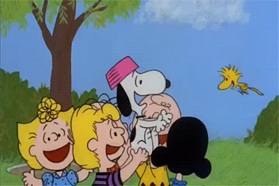 a group of cartoon characters including snoopy and charlie brown