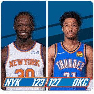two basketball players from the new york knicks and the oklahoma thunder