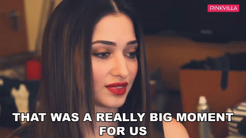 That Was A Really Big Moment For Us Tamannaah Bhatia GIF - That Was A Really Big Moment For Us Tamannaah Bhatia Pinkvilla GIFs