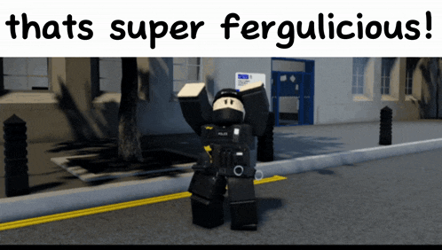 a picture of a police officer with the words that 's super fergulicious