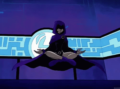 Raven Meditating - Teen Titans GIF - Teen Titans Raven Meditation GIFs