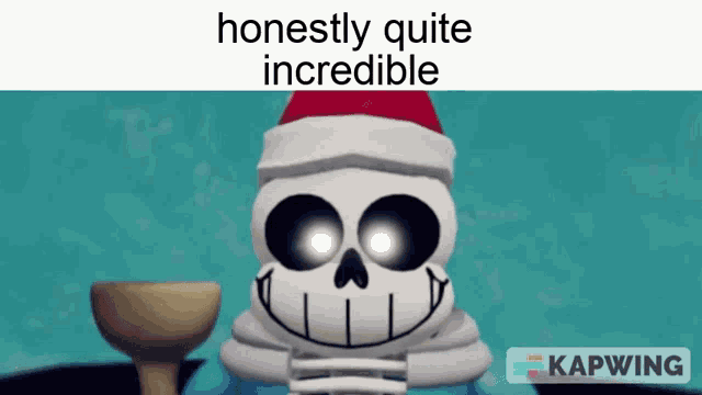 a picture of a skeleton wearing a santa hat