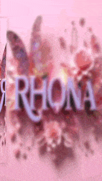 rhona is written on a pink background with a butterfly
