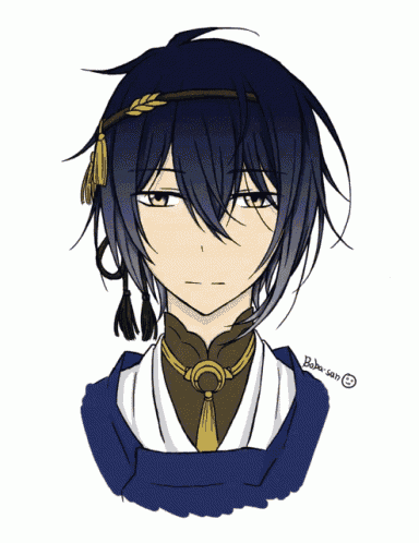 a drawing of a person with the name baka-san written on the bottom